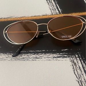 Gold And Orange Vintage  Fashion Glasses